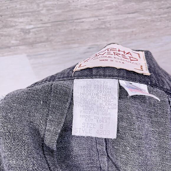 GOTCHA COVERED Vintage Pleated A Line Shorts Black Cotton Made in USA Womens 6 - Picture 6 of 6